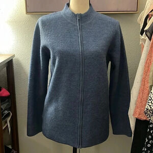 Pendleton Blue Zip Up Sweater